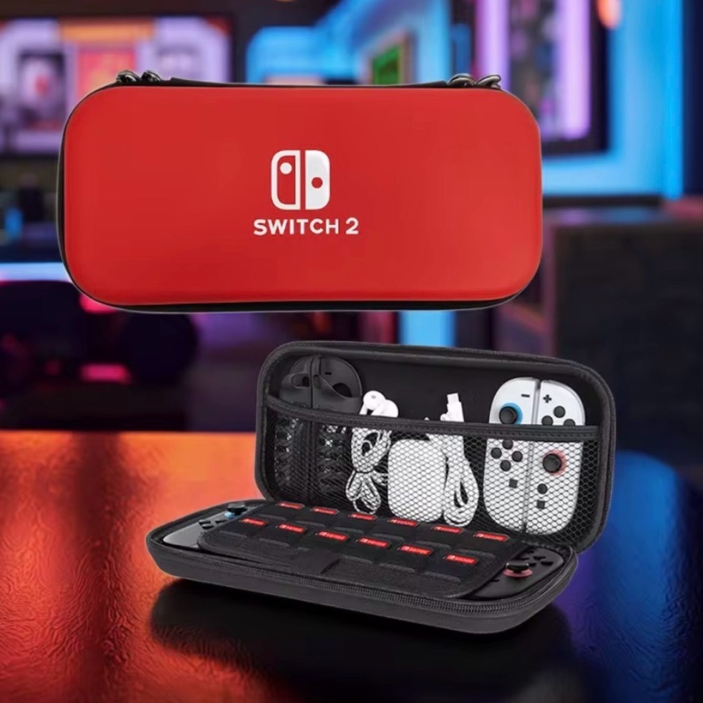 Red Carrying and Accessory Case Nintendo Switch 2 - Picture 5 of 6